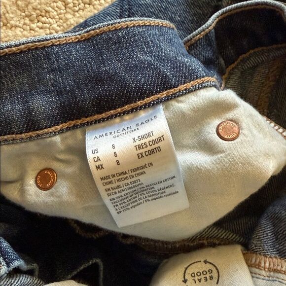 AE Low-Rise Baggy Straight Leg Women Jeans 8 X-short - Picture 9 of 12